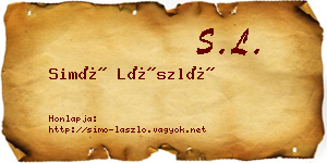 Simó László névjegykártya