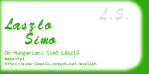 laszlo simo business card